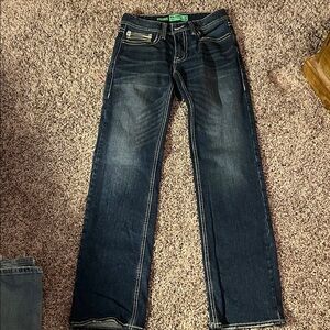 Men's Straight Jeans in Dark Blue - Casual Everyday Wear